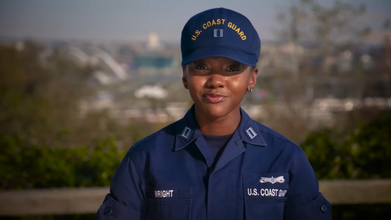 A Coast Guard Reserve Member in Uniform