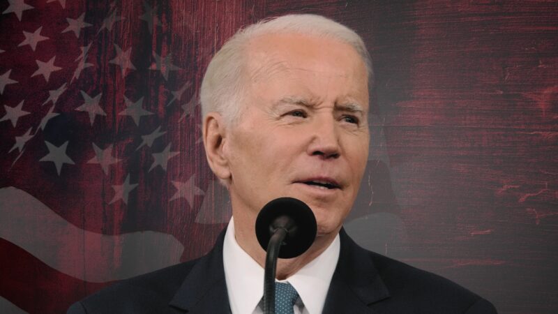 The 2024 State of The Union - a Close-Up of President Joe Biden Speaking