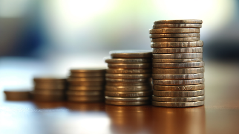 Stacks of Coins Symbolizing Financial Compensation for Veterans